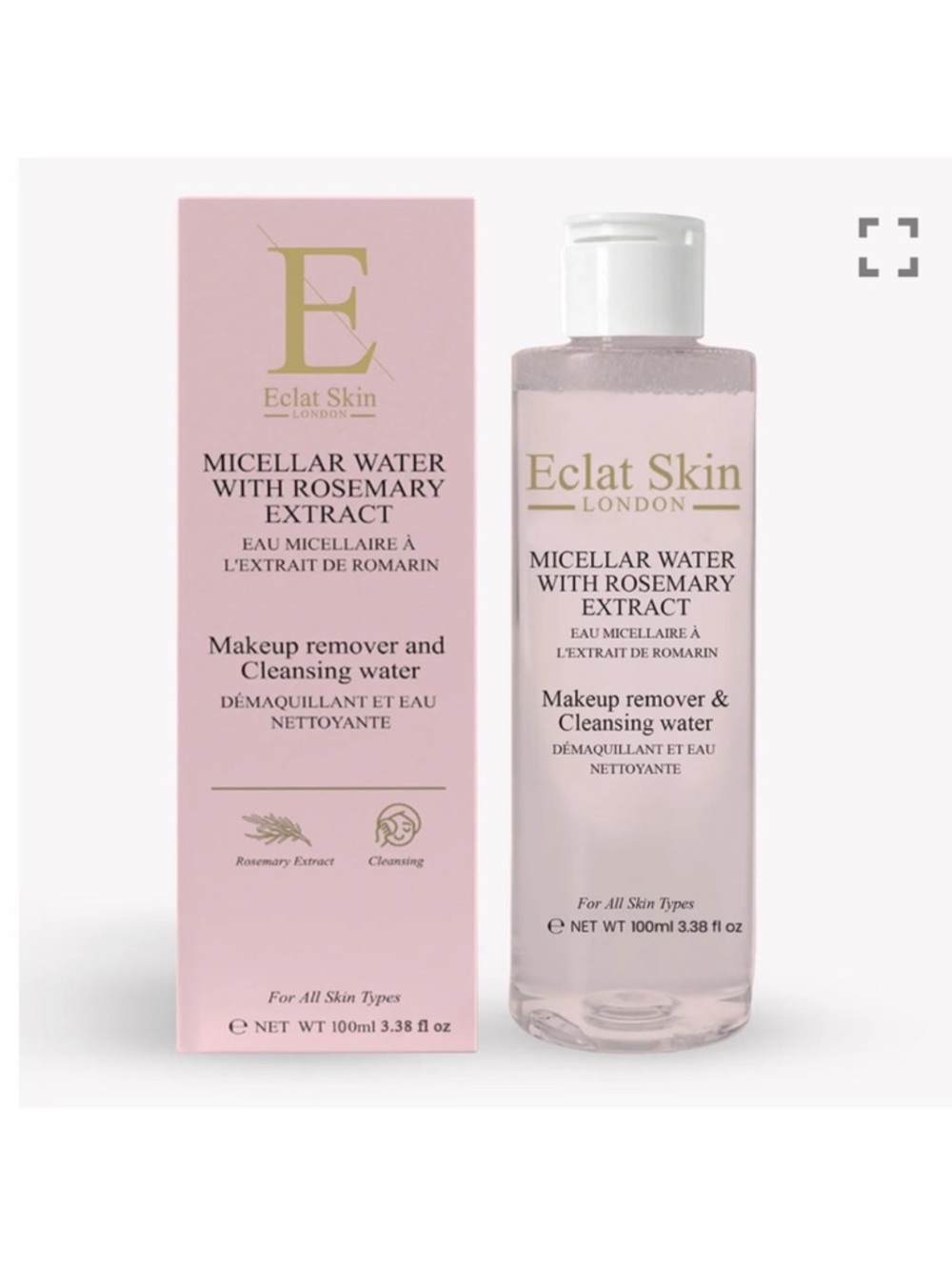 Eclat Skin London LIMITED EDITION MICELLAR WATER WITH ROSEMARY EXTRACT 100ML